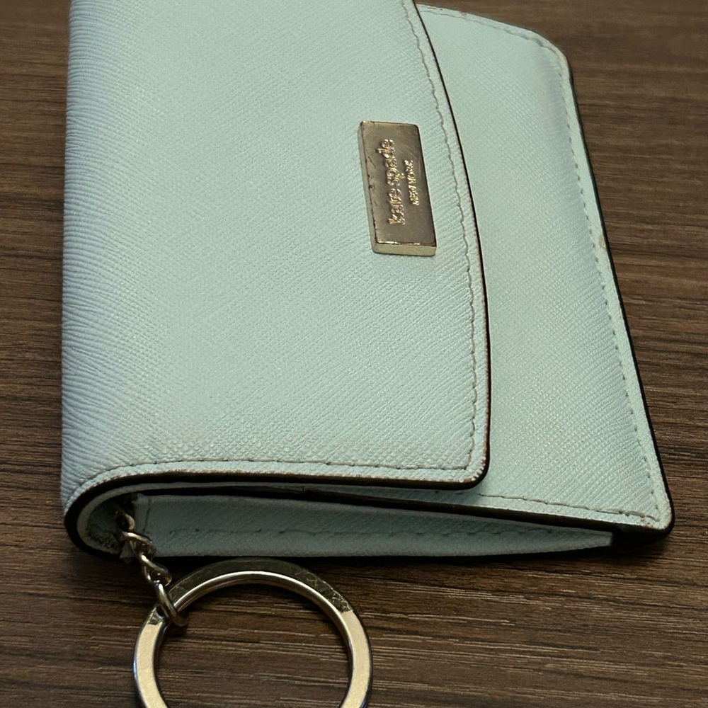 Kate Spade ♠️ Mint Blue Key Ring Wallet - Picture 4 of 8